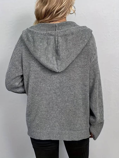 Abigail® | Cardigan with hood and button closure