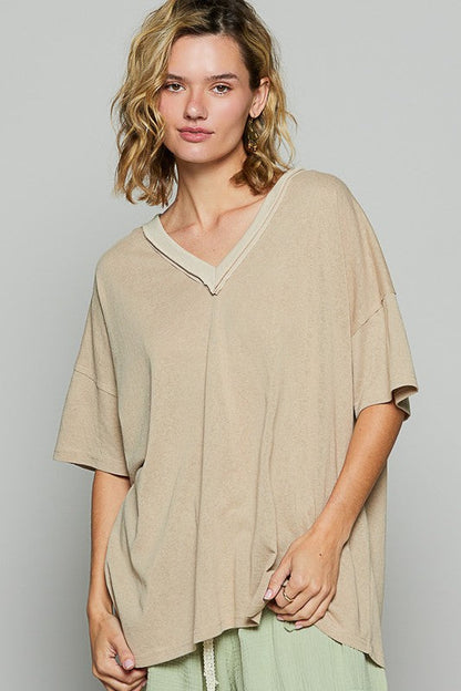 Tallulah® | V-neck t-shirt with half sleeves