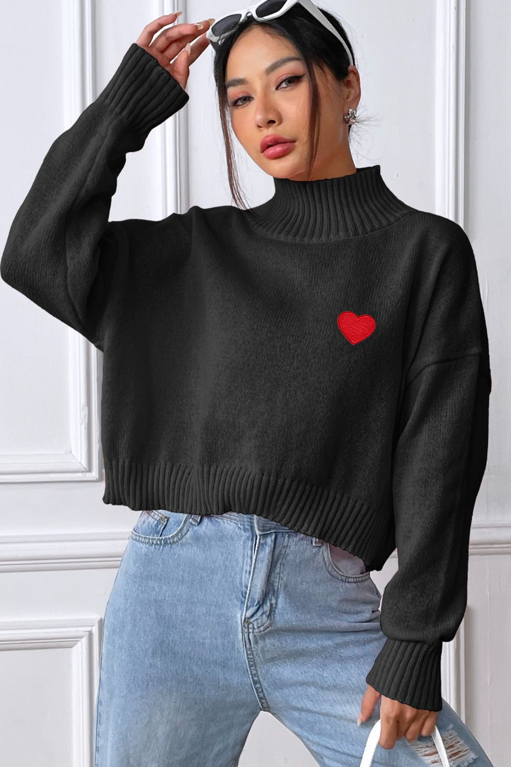 Alessa® | Heart turtleneck with long sleeves