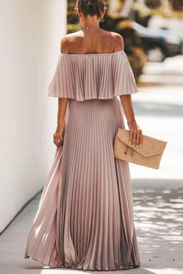 Quinlan® | Long dress with ruffles