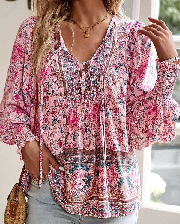 Tamsin® | Floral long sleeve blouse