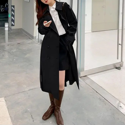 Yesica® | Oversized double breasted long coat for women