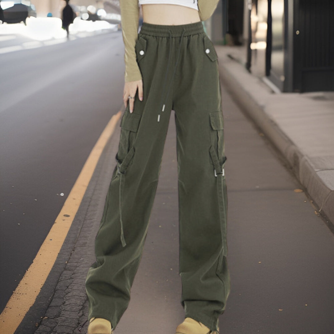 Vera® | Pants Wide leg cargo pants with multiple pockets