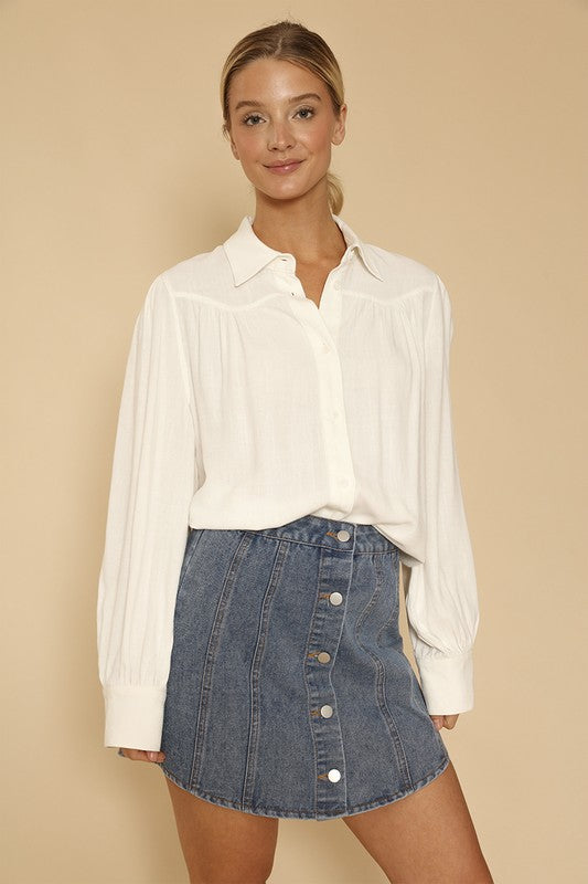 Sylvia® | Button-down blouse