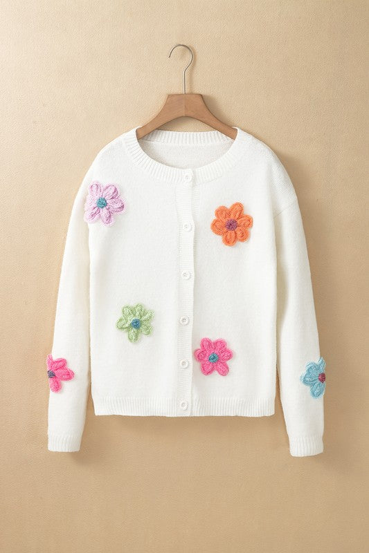 Tatiana® | Cute cardigan with floral pattern and buttons