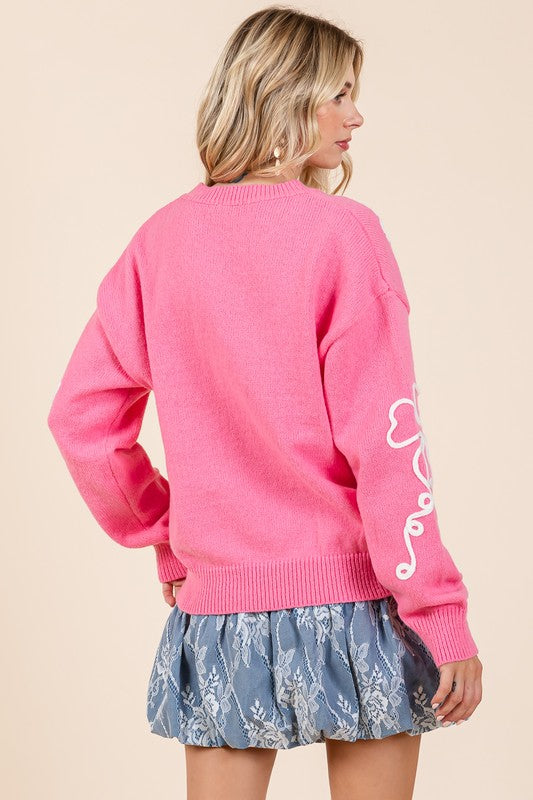 Adriana® | Knitted sweater with floral embroidery