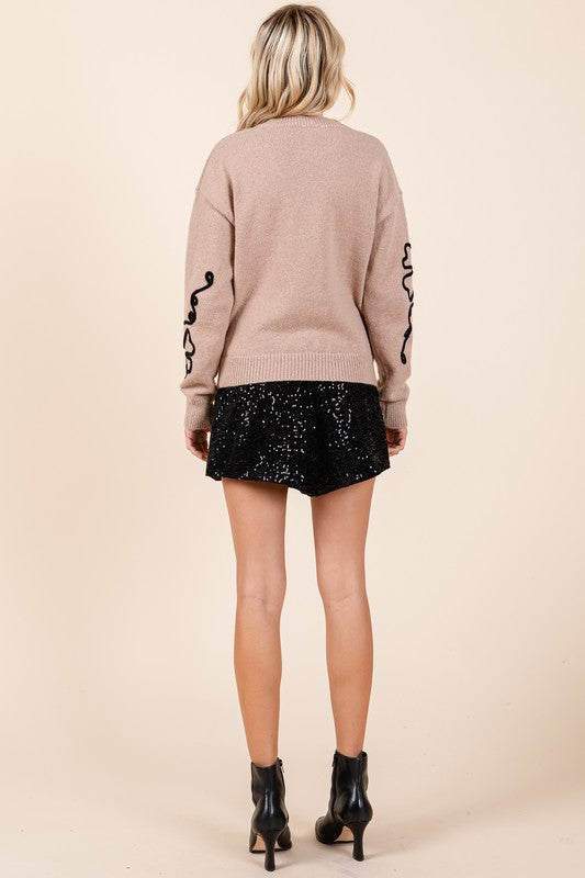 Adriana® | Knitted sweater with floral embroidery