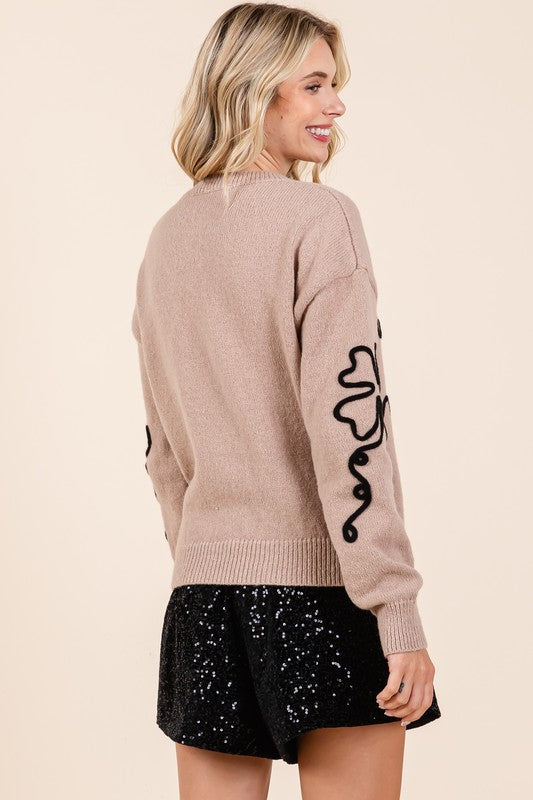 Adriana® | Knitted sweater with floral embroidery