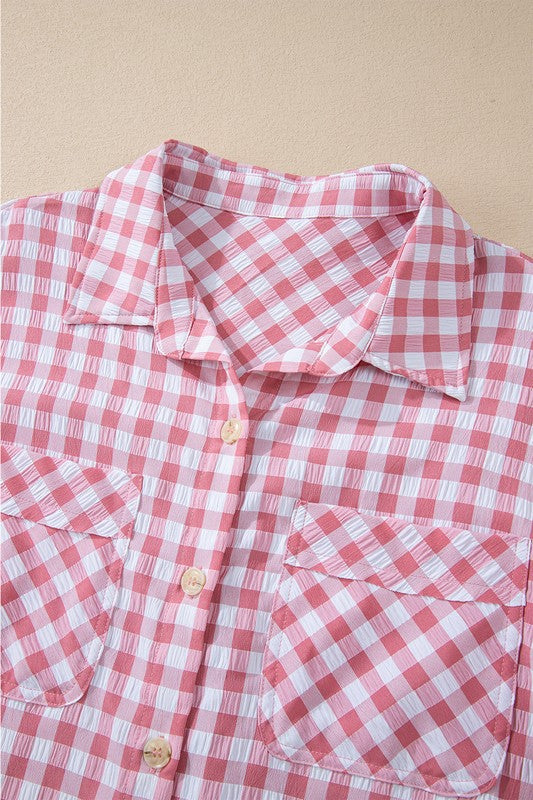 Virginia® | Gingham print shirt with buttoned chest pockets