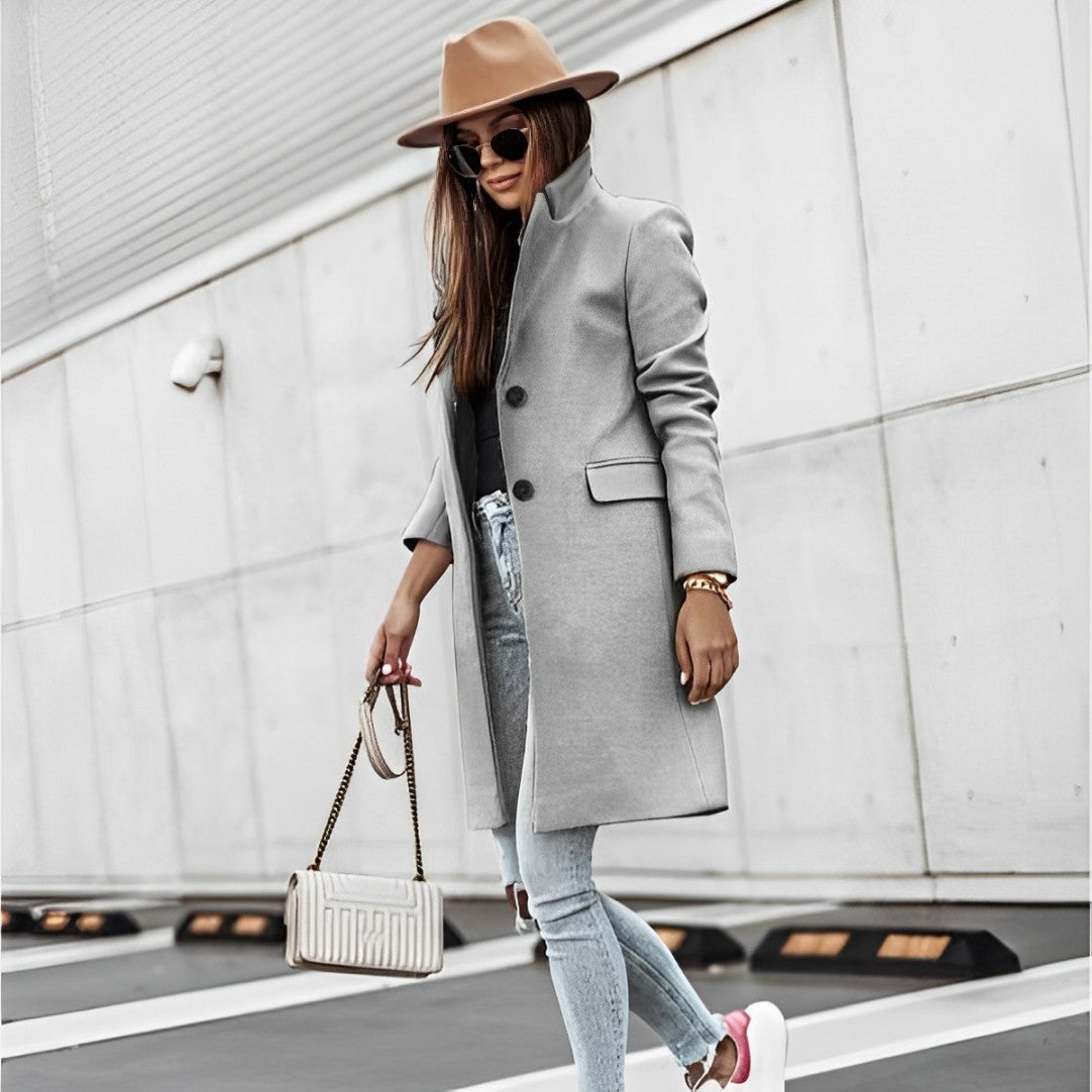 Sydney® | Elegant long coat with buttons