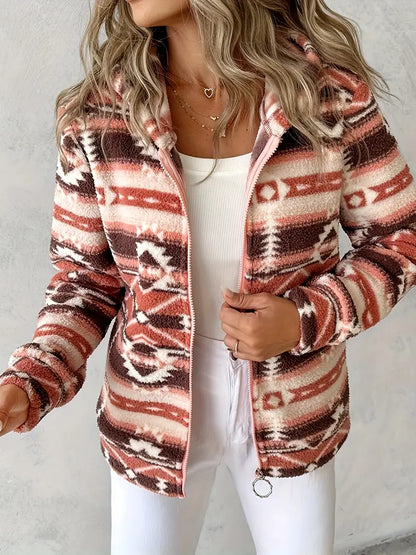 Stella® | Printed woven jacket with hood for women