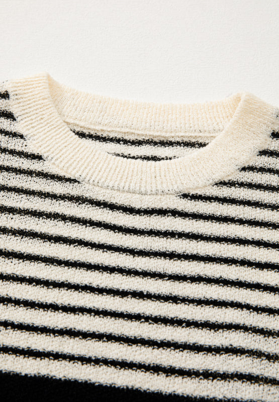 Verónica® | Striped crew neck sweater vest