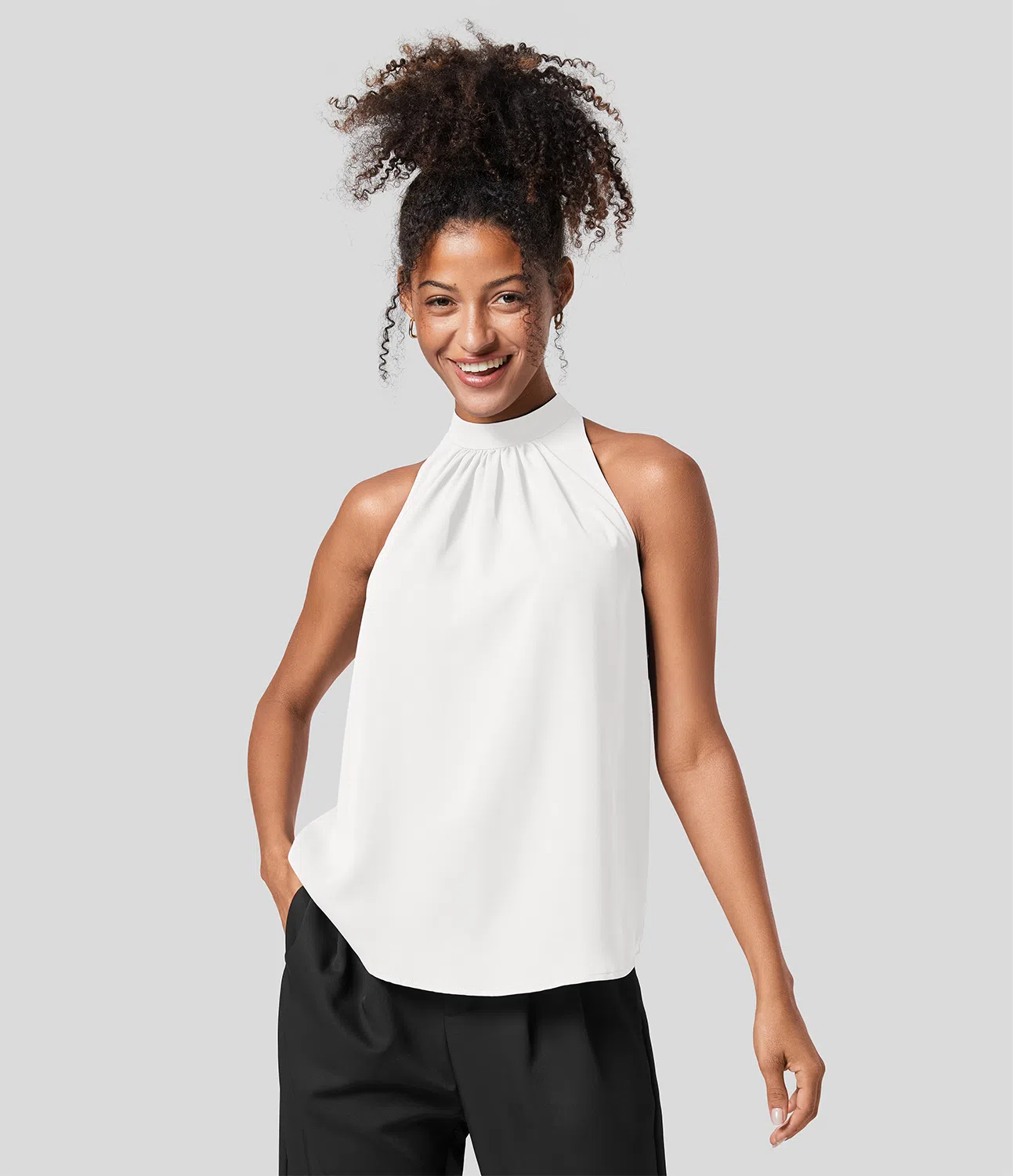 Sydney® | Women's halterneck blouse with back