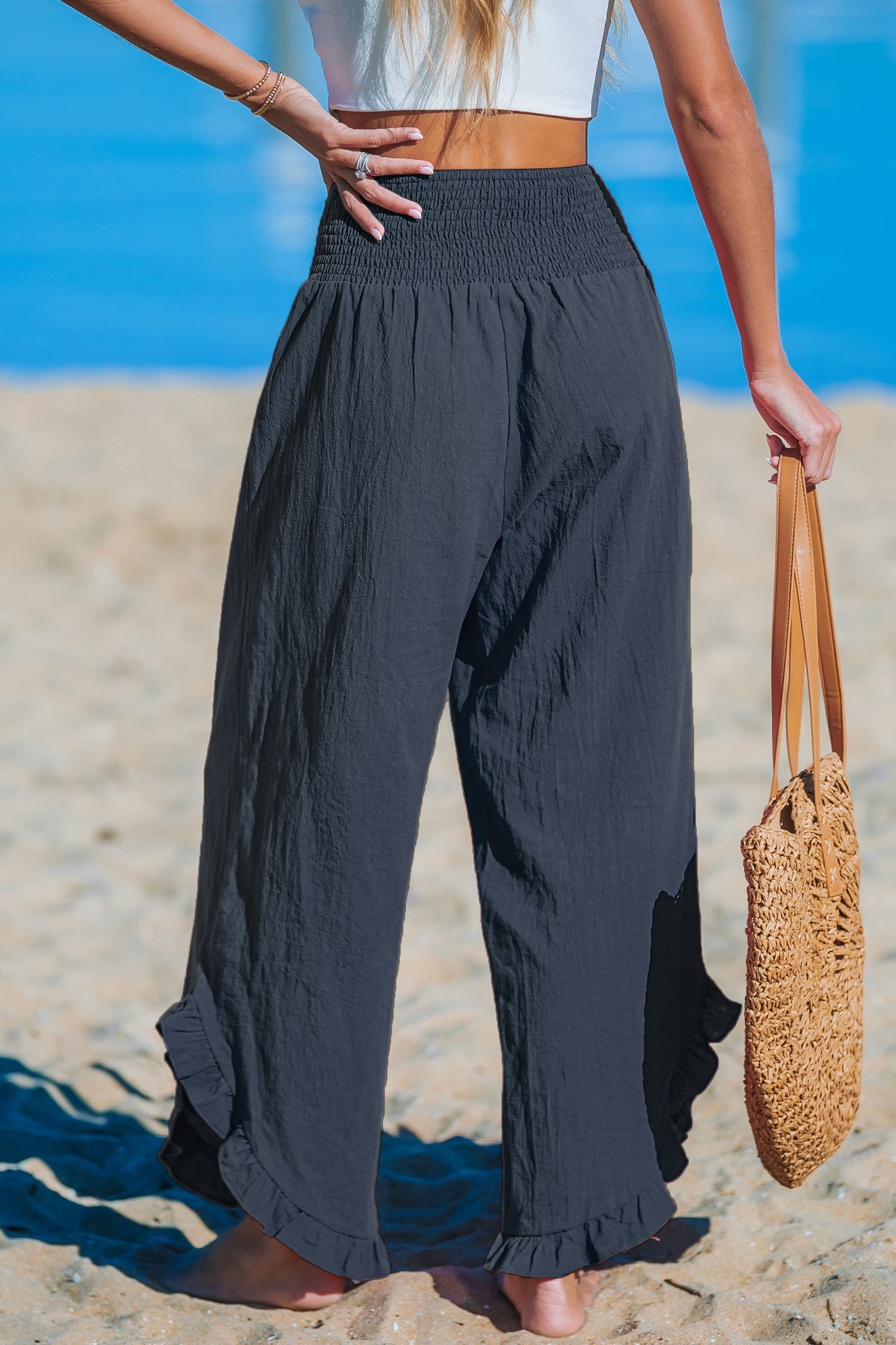 Wendy® | Wide leg trousers with ruffles