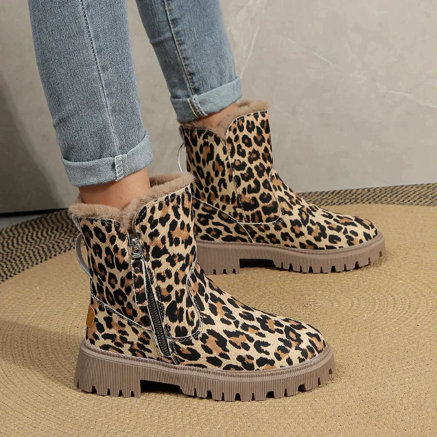 Yessica® | Women's leopard print ankle boots