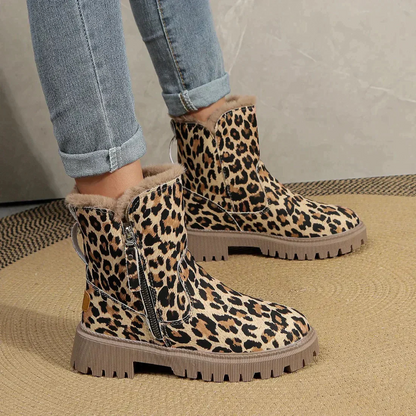 Yessica® | Women's leopard print ankle boots