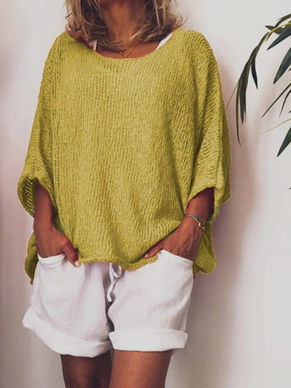 Zoe® | Elegant, loose sweater with a neckline