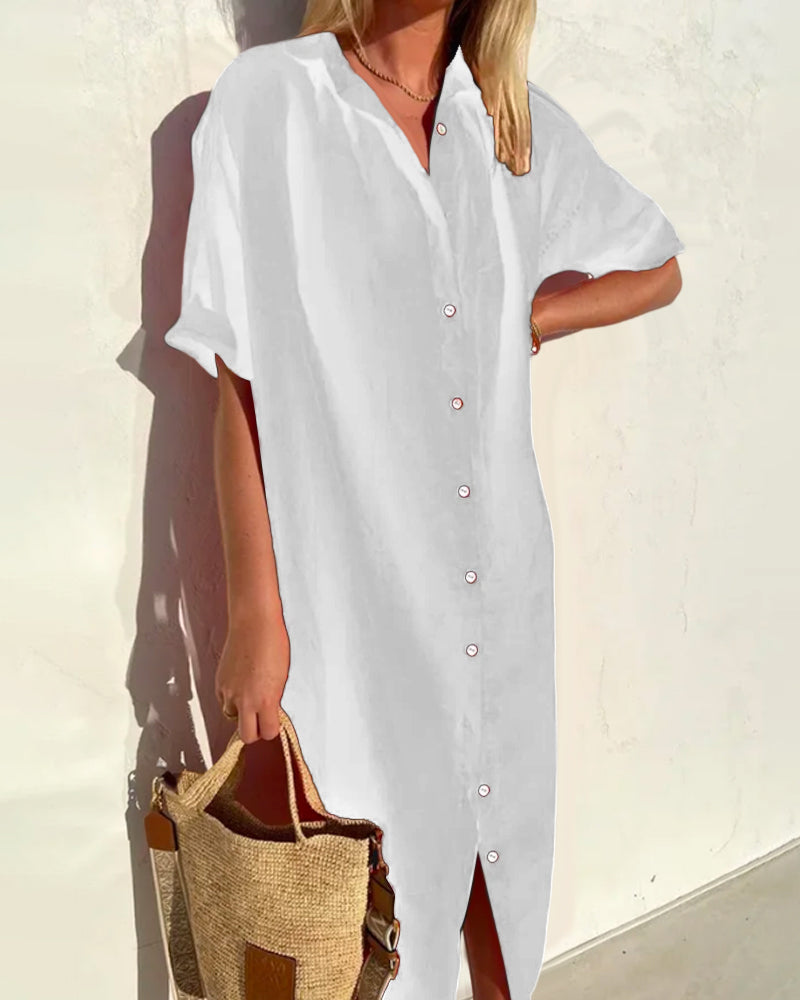 Xanthe® | Simple shirt dress made of cotton