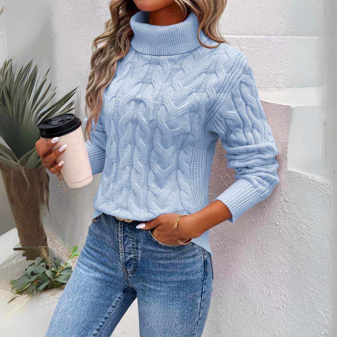 Tatiana® | Women's warm knitted turtleneck sweater