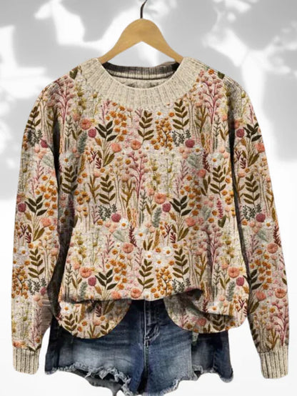 Ana Maria® | Charming women's sweater with a floral print