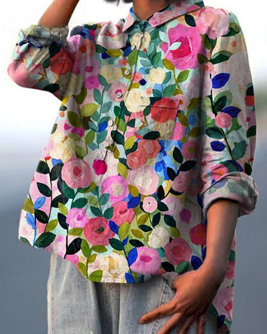 Wendy® | Chic floral silk blouse