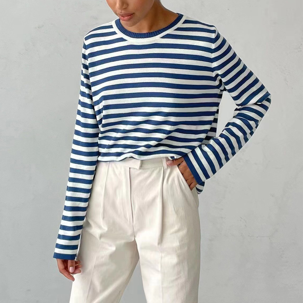 Carmen® | Striped shirt with a ribbed collar