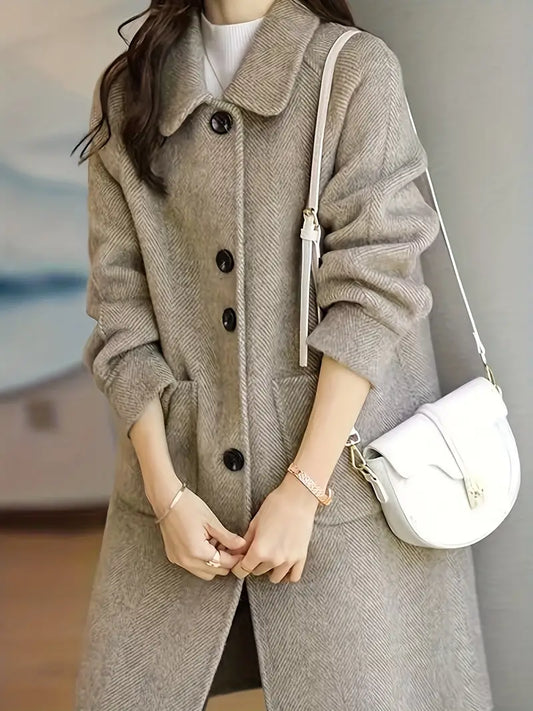 Thalassa® | Refined oversized mid-length wool coat