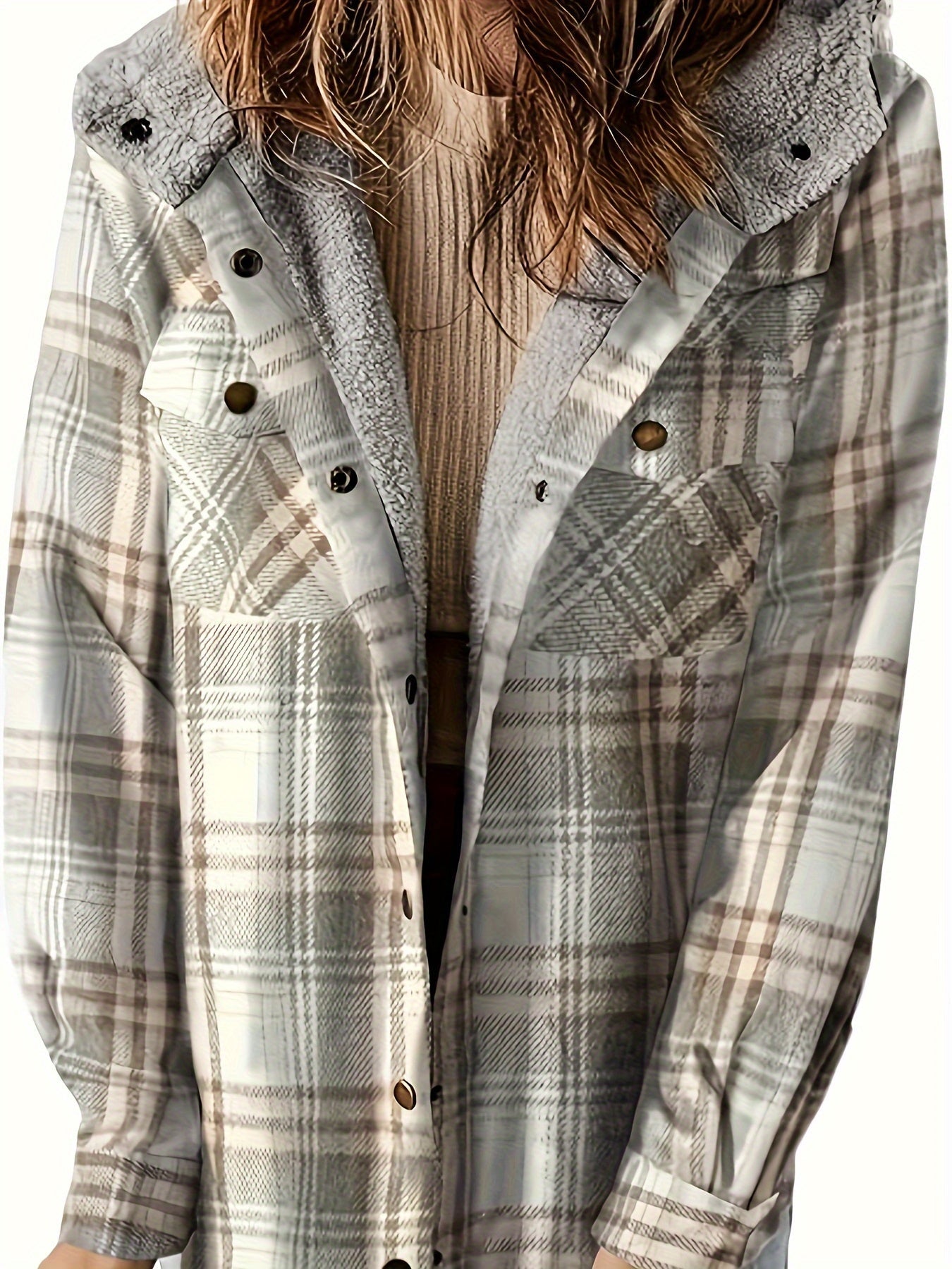 Adela® | Coat with check pattern