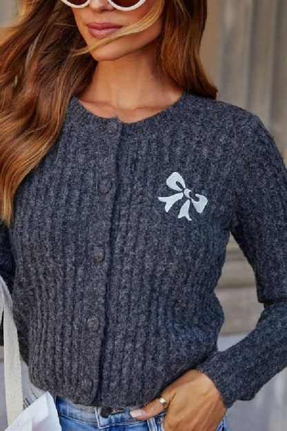 Wendy® | She's The One cardigan with bow detail