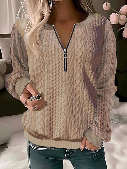 Talia® | Solid color long sleeve sweater