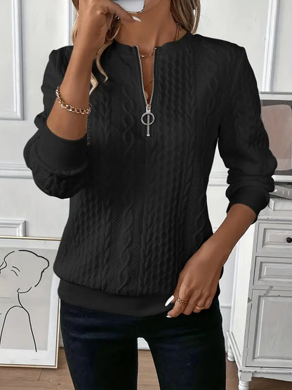 Amanda® | Casual sweatshirt with long sleeves and zip