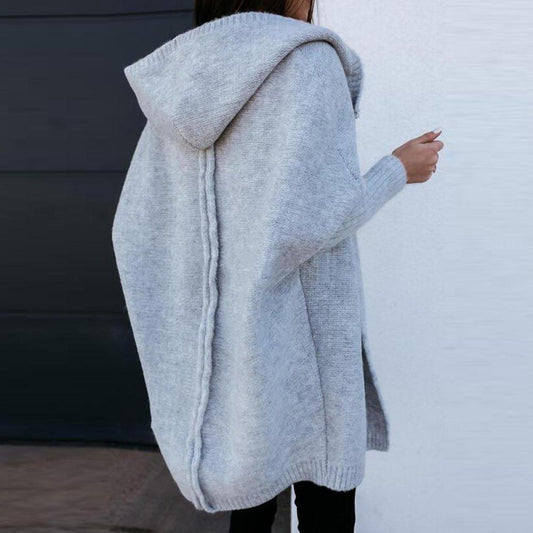 Ximena® | Oversized long sleeve hooded cardigan