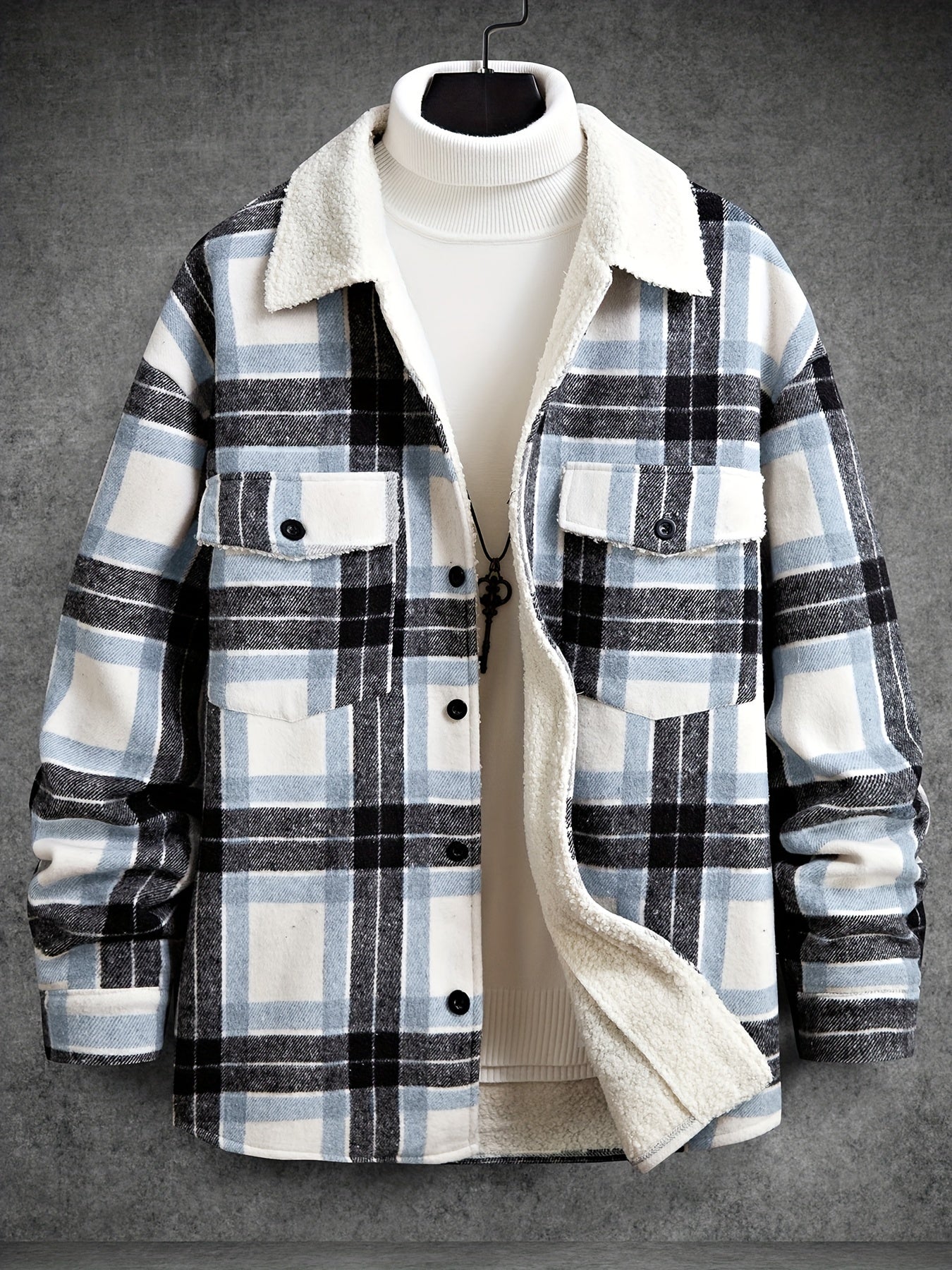 Quintina® | Checked fleece hoodie