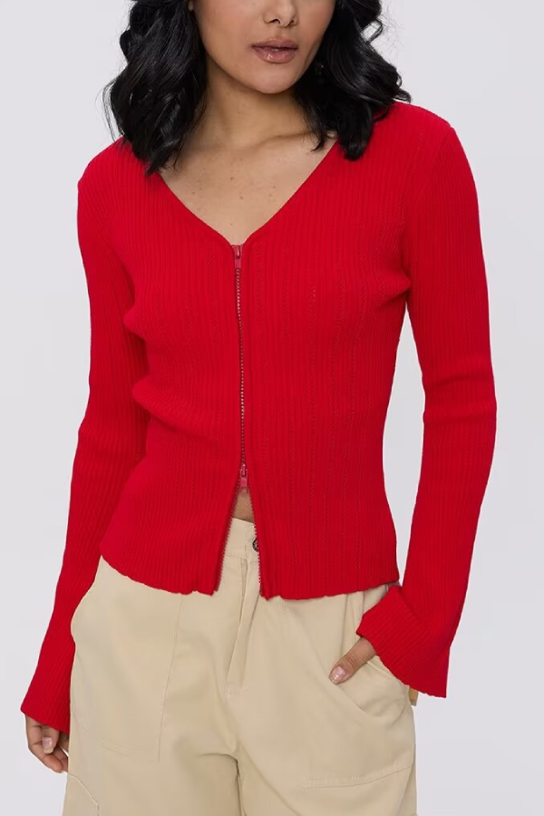 Toni® | Slim cardigan with V-neck