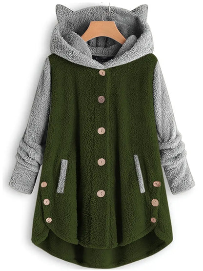 Solea® | Hooded Coat With Vibrant Color Blocks