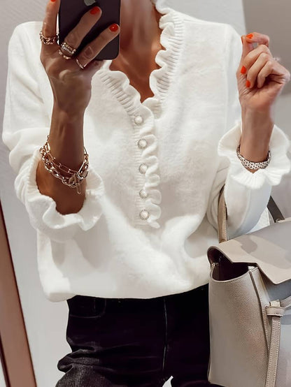 Yamel® | Elegant ruffle sweater