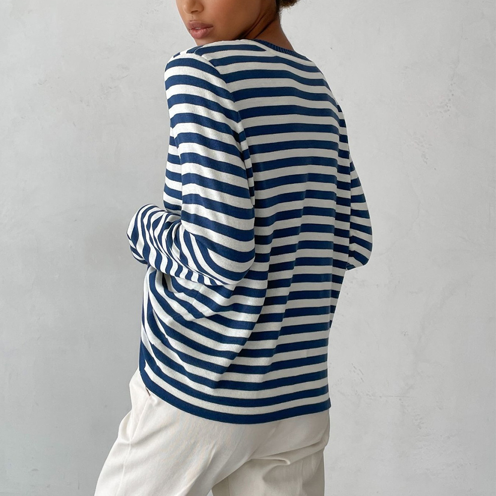 Carmen® | Striped shirt with a ribbed collar