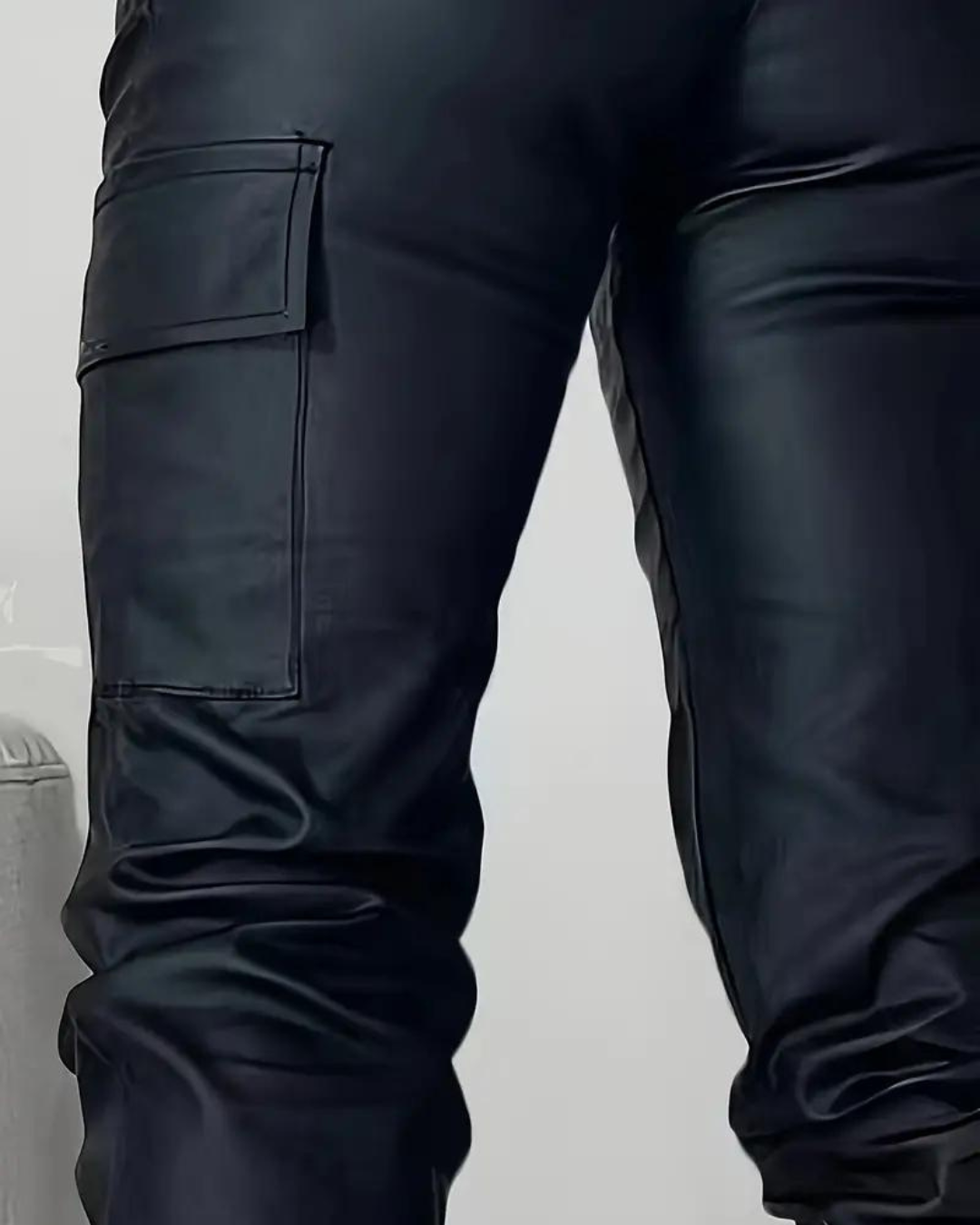 Yolanda® | Leather cargo pants