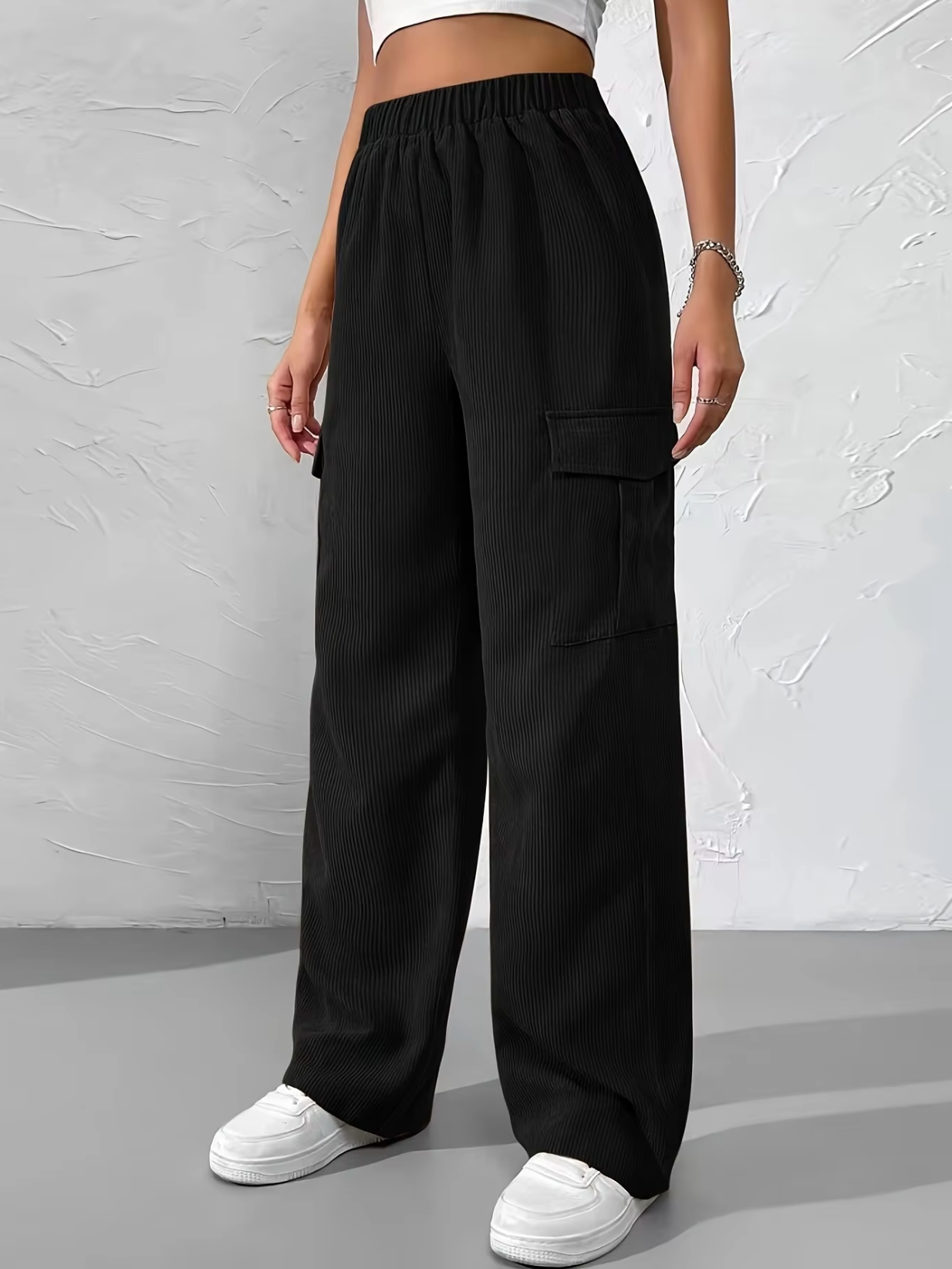 Pilar® | Wide-leg corduroy cargo pants