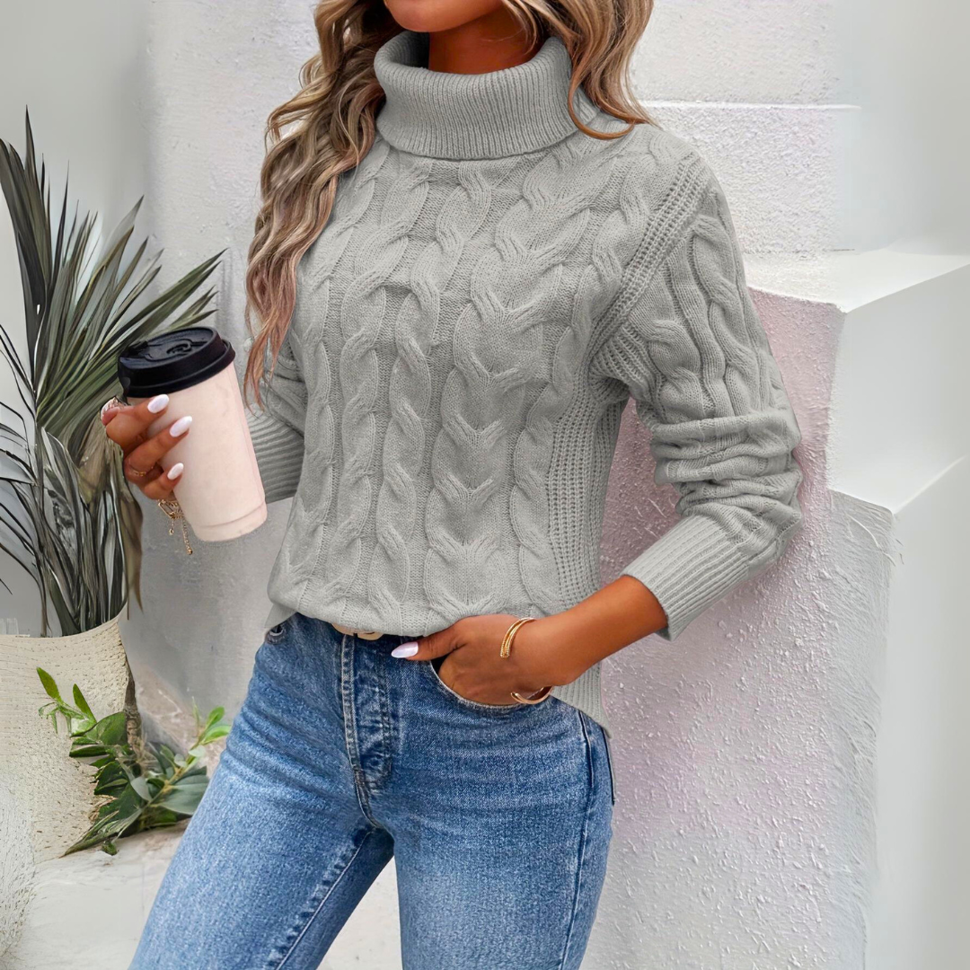 Tatiana® | Women's warm knitted turtleneck sweater