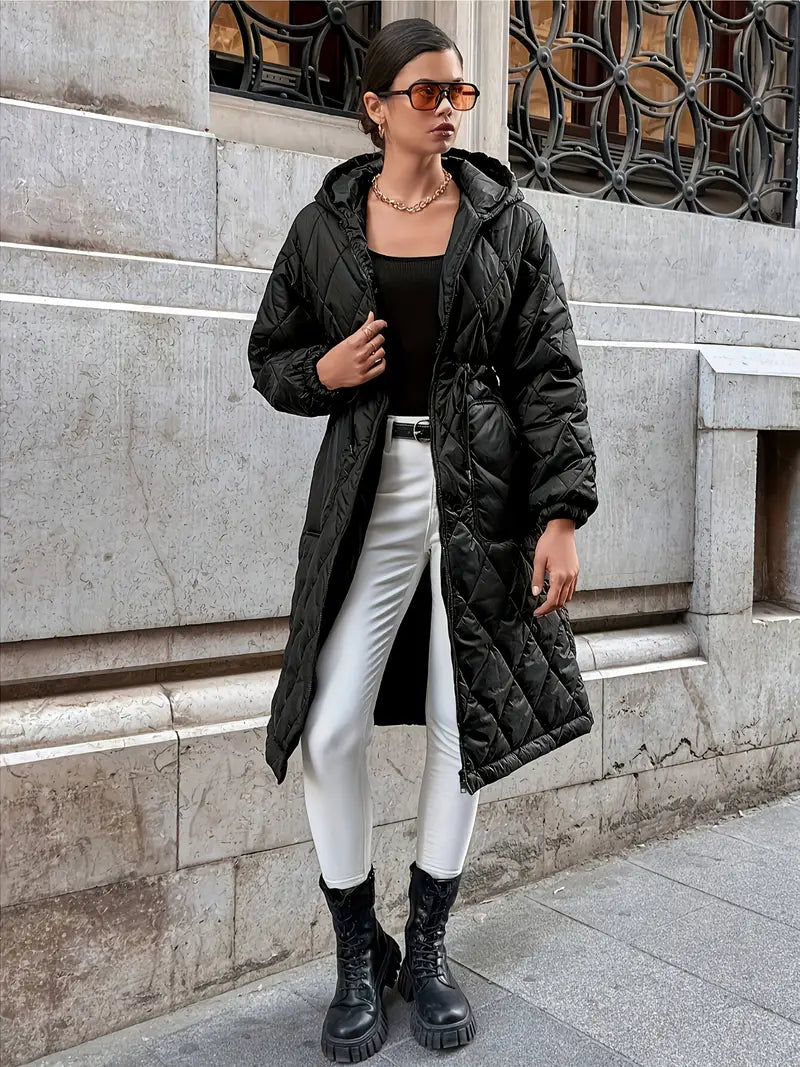 Tahlia® | Midi length puffer jacket with hood