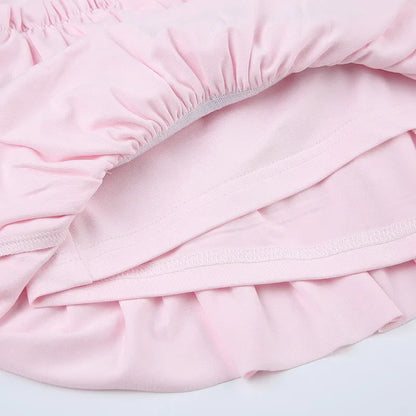 Pilar® | Mini skirt with a bow at the hip in light pink