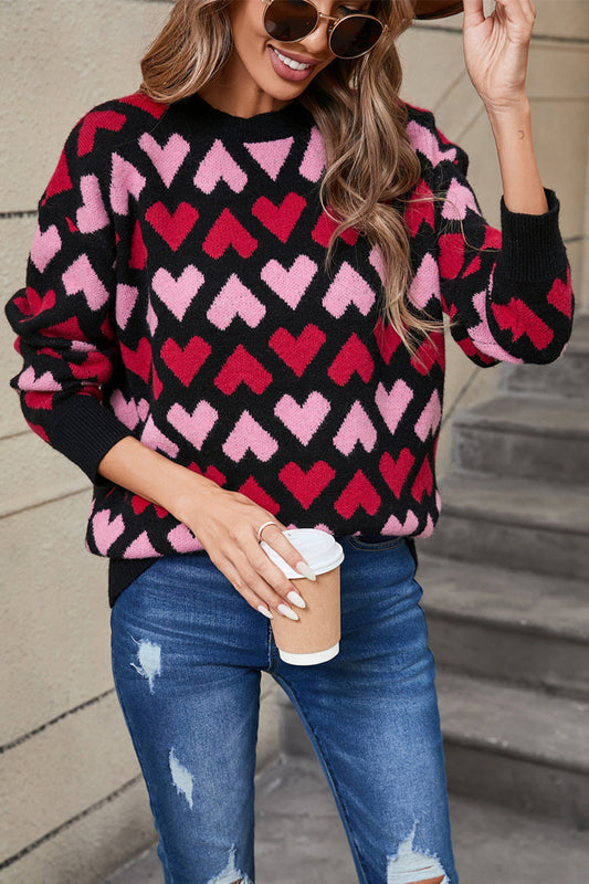 Sigrid® | Jumper with contrasting heart and crew neck