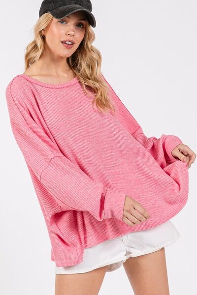 Verity® | Oversized top with a crew neck and batwing sleeves