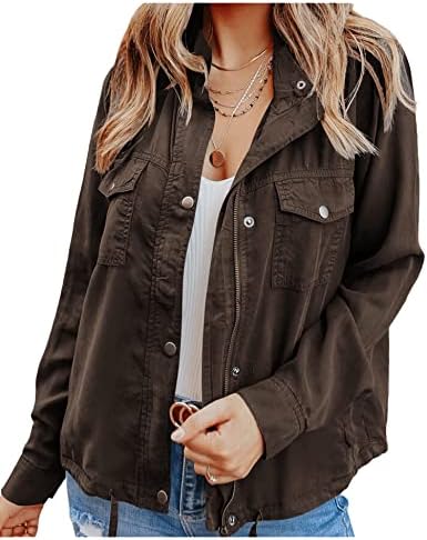 Yasmina® | Women's Outdoor Military Utility Jacket Safari Jacket with Drawstring