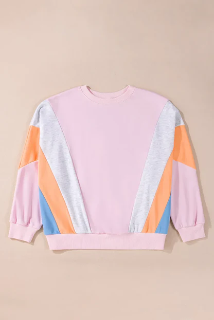 Sigrid® | Color block sweatshirt with a crew neck and long sleeves