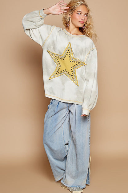 Alice® | Washed star patch with studded top