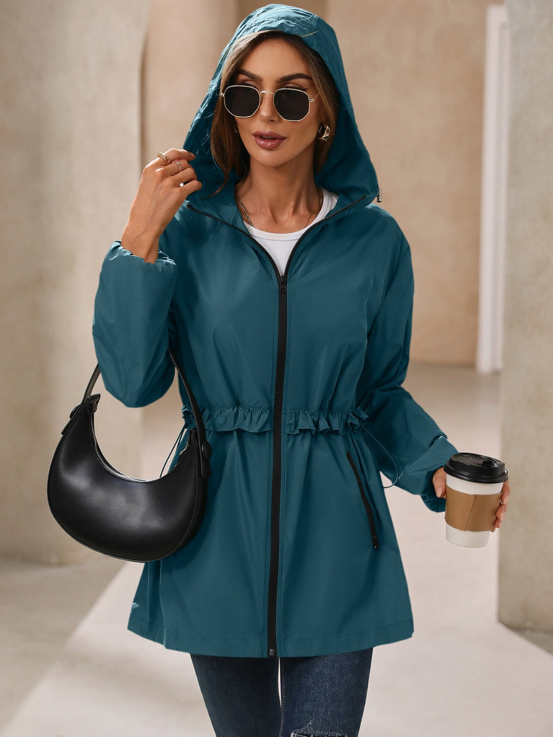 Paulina® | Waterproof, long-sleeved outdoor windbreaker with hood