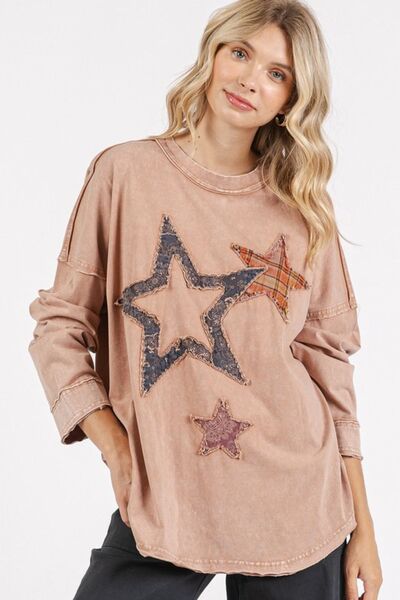 Tatiana® | Long sleeve t-shirt with star patch