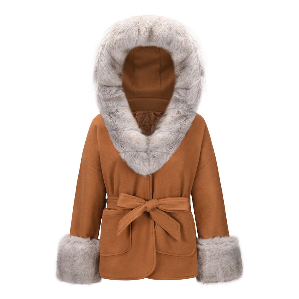 Xena® | Women's jacket with extra large fur hood